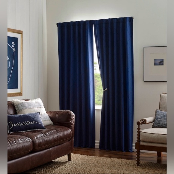 Allen & Roth Other - 2PK Allen+Roth 50x84-in Navy Blackout Thermal Lined Grommet Curtain Panel